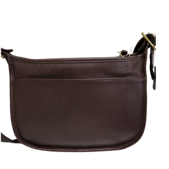 VINTAGE COACH D2J-9951 BROWN LEATHER NYC SADDLE BAG - Picture 4 of 12